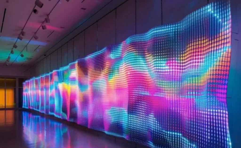 An immersive LED installation in an event space